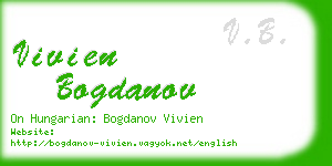 vivien bogdanov business card